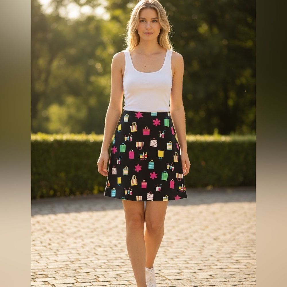 EUC - Randi M Women’s Pencil Skirt Black with Shopping Bags - Size 2